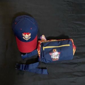 Captain Marvel Hat & Fanny Pack